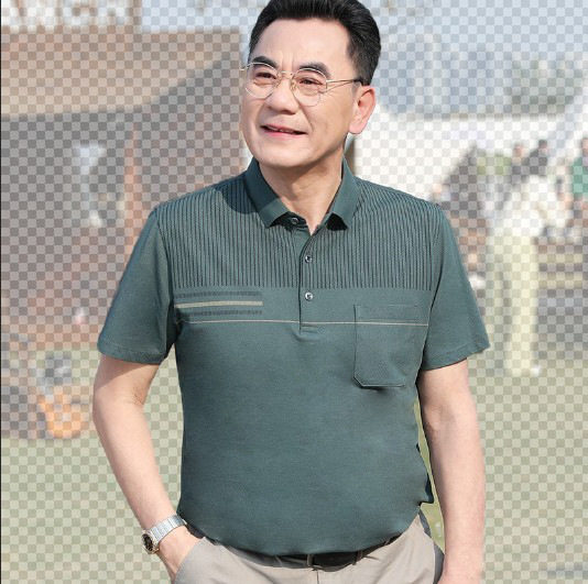 夏季爸爸装t恤polo衫男士短袖中老年爸爸装半袖爷爷装上衣男