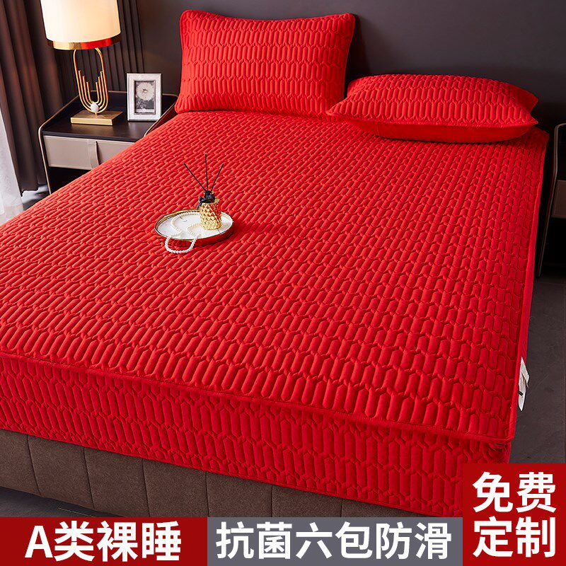 六面全包床笠罩拉链床罩席梦思床垫保护套罩防P尘加厚防滑款床套