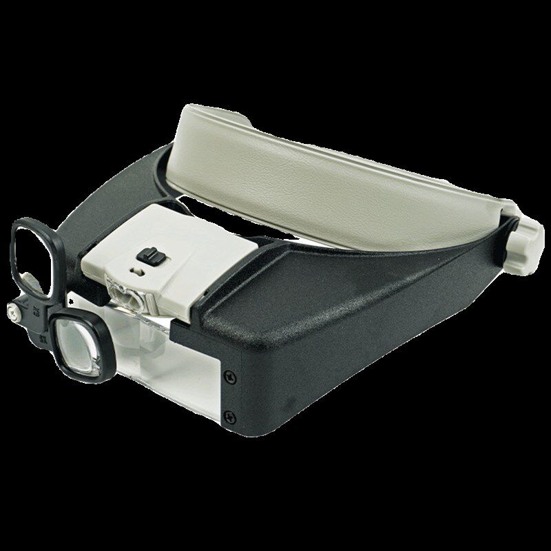 头戴式放大镜带灯l高清电子维修手表专用高倍老花眼便携式扩大镜