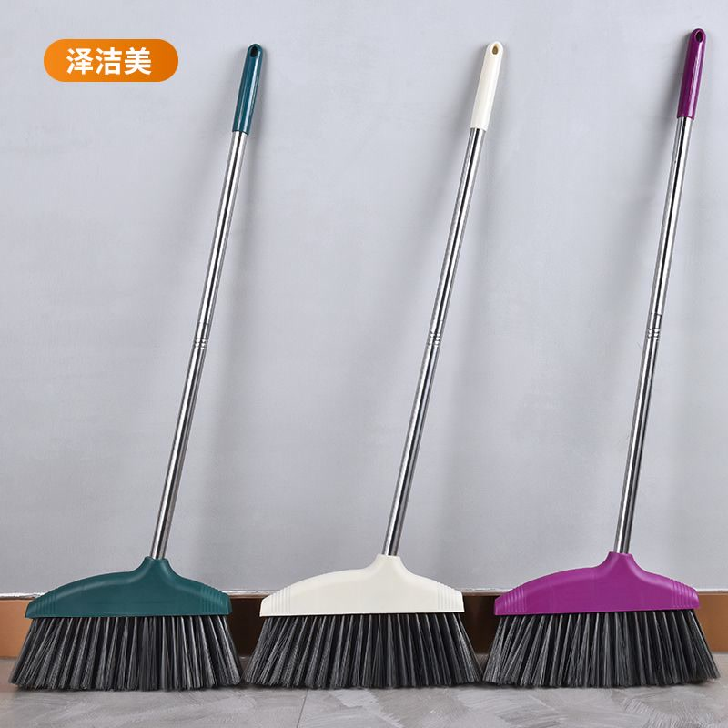 扫把家用软毛单个扫把加长扫地不粘长柄两用笤帚簸萁套装卫生间