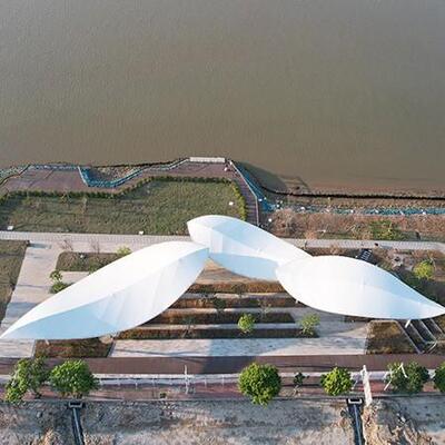 设计安装户外商业广场景观PVDF膜结构钢结构ETFE张拉膜遮阳棚雨蓬