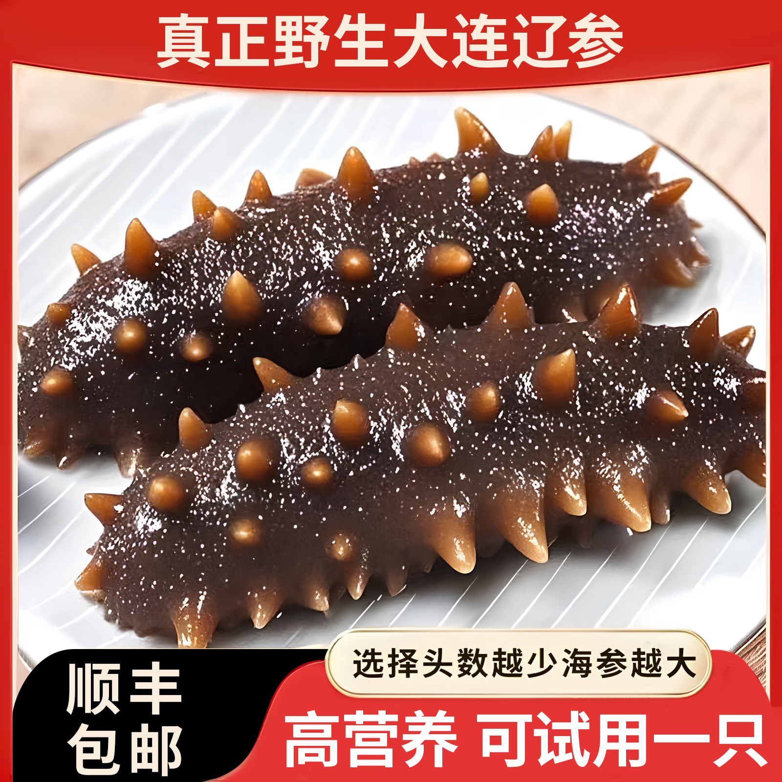 大连即食海参官方旗舰店野生鲜活辽参新鲜刺参一斤独立包装袋礼盒
