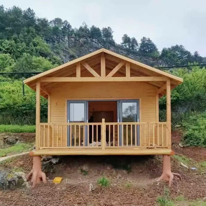 定制户外防腐木庭院组装花园小木屋可住人移动木房子民宿凉亭组装