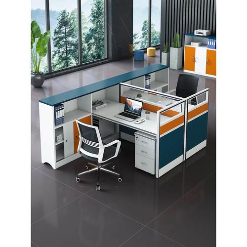 办公室桌椅组合职员办公桌员工对坐双人财务屏风卡座办公家具工位