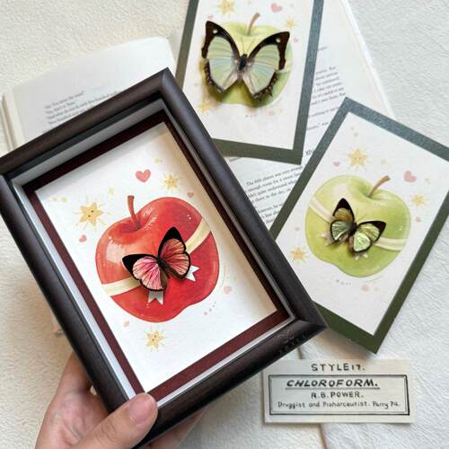 真蝴蝶标本小众创意成品相框diy手工家居桌面摆件装饰画生日礼物