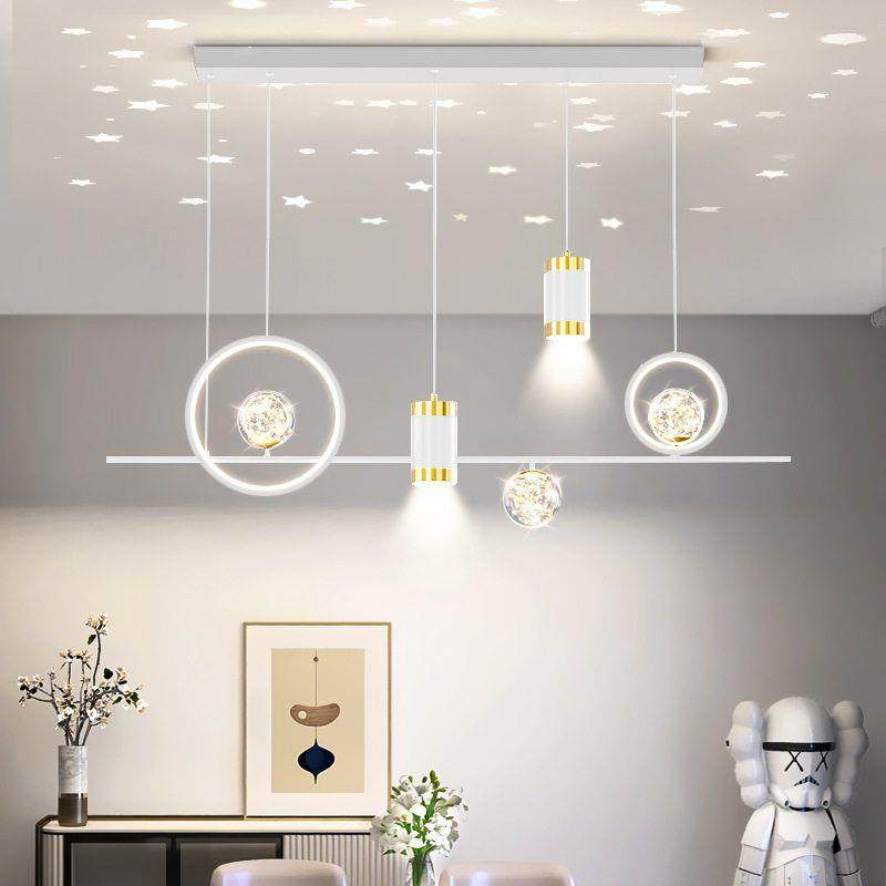 110V餐厅吊灯LED全光谱现代简约极简饭厅吧台轻奢北欧网红星空
