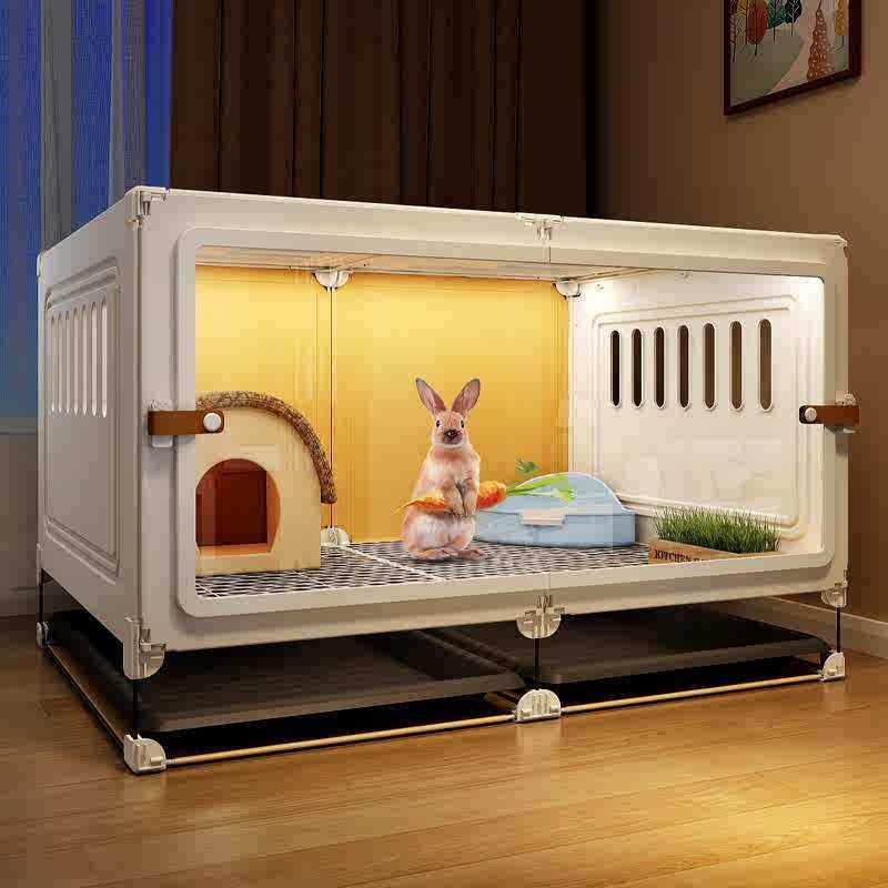 兔笼兔子专用笼子带厕所兔笼家用大号荷兰猪豚鼠笼子观赏别墅
