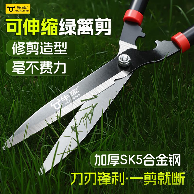 专业园林绿篱剪花艺盆栽修剪树枝剪刀绿化草坪园艺大剪刀工具伸缩