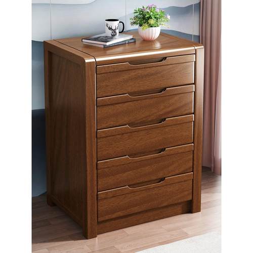 全实木五斗柜橱柜卧室储物柜中式胡桃木六斗柜客厅抽屉收纳柜整装