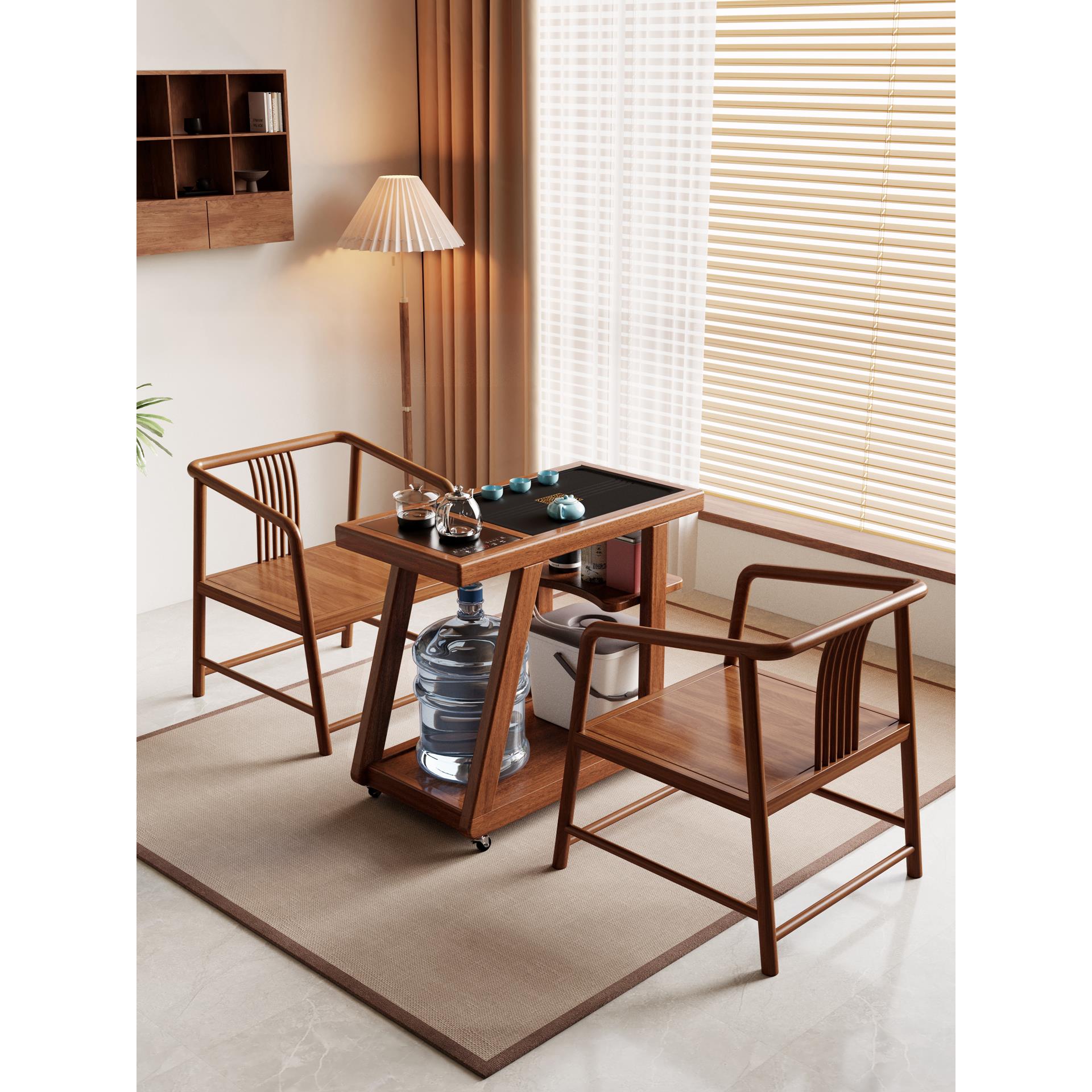 移动小茶台阳台茶桌茶椅组合类茶水柜名宿普通家用小茶几客厅茶桌