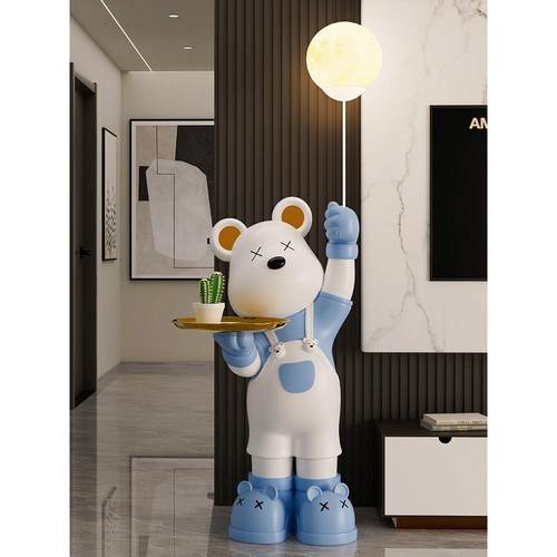 月亮灯暴力熊斯堪的纳维亚无障碍豪华大型落地式装饰品客厅电视柜