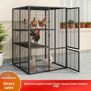 厂家室外养鸡棚家用加粗大号养殖笼折叠鸭笼笼自动滚蛋鸡笼厂家