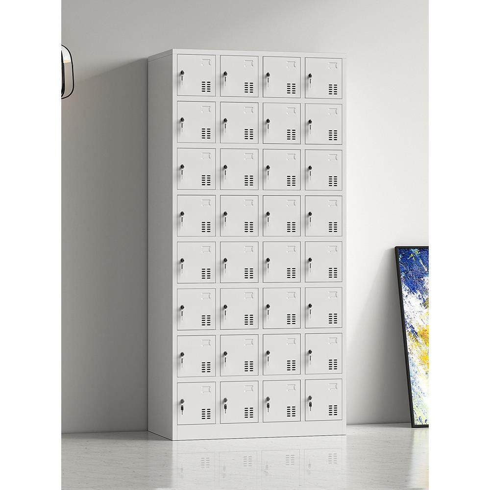 32门员工储物柜子带锁铁皮更衣柜多格碗柜工厂车间手机柜换衣鞋柜,商业/办公家具,更衣柜,淘宝优惠券,粉丝福利购,淘宝优惠卷