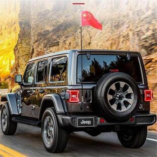 车内插的小红旗车载车外摆件吸盘式五星红旗国庆装饰车顶车身棋杆