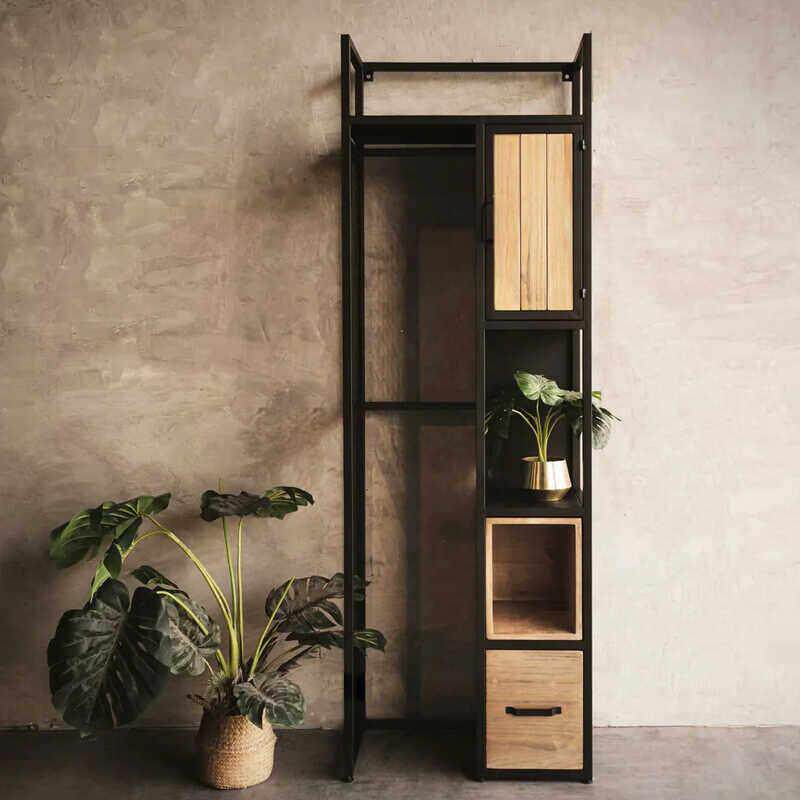 家庭卧室衣架衣柜衣帽间柜开放式衣柜储物架铁挂衣柜组合