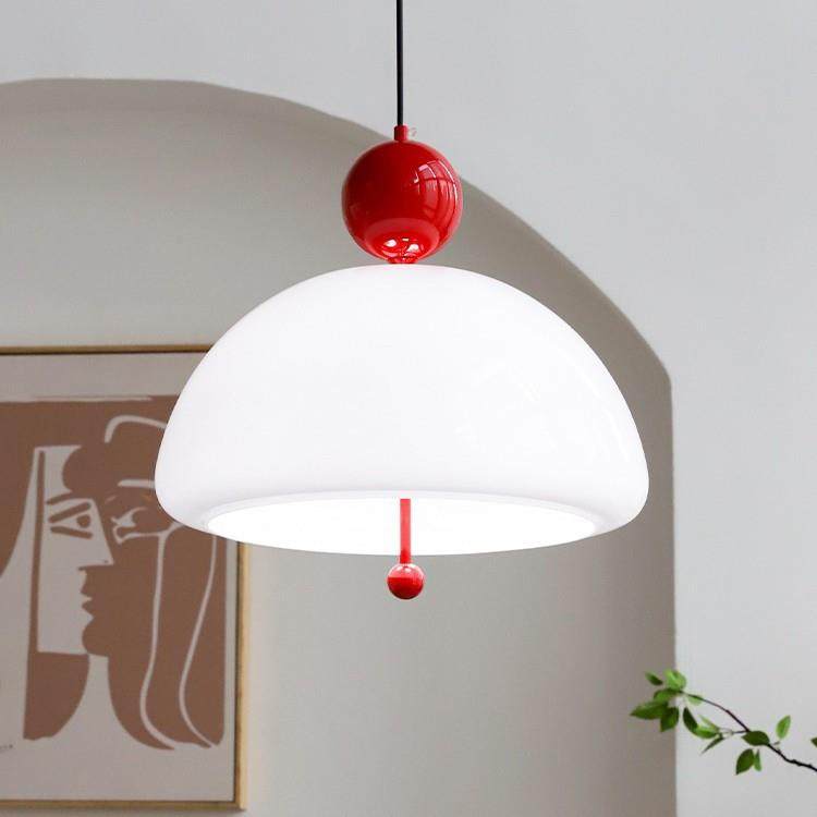 中古风法式奶油白玉玻璃吊灯美式复古现代简约卧室吧台餐厅吊灯