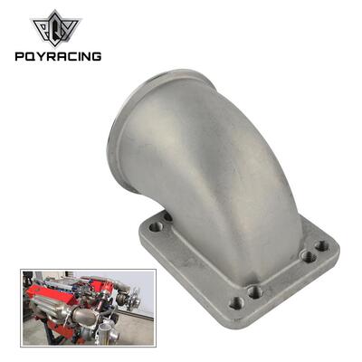 3.03.5英寸涡轮增压器喷砂不锈钢90度弯头接头法兰适用于T3T4涡