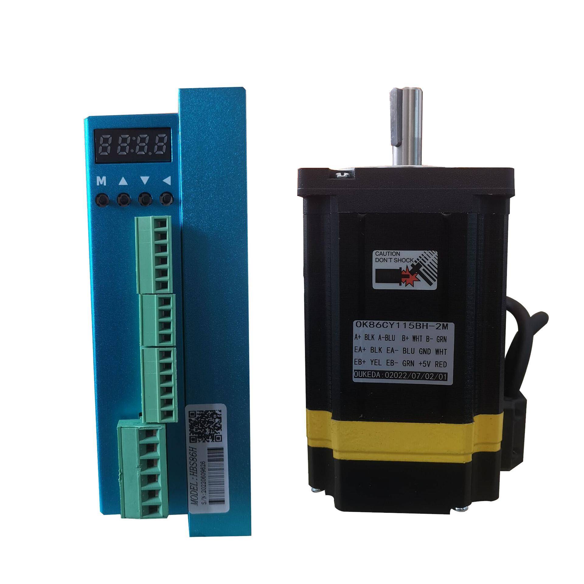 HBS86H86闭环电机套装驱动器带数显8.5NM线长2米86闭环电机