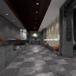 新款直销中式庭院地砖 院子防滑瓷砖室外别墅仿古砖600露台花园复