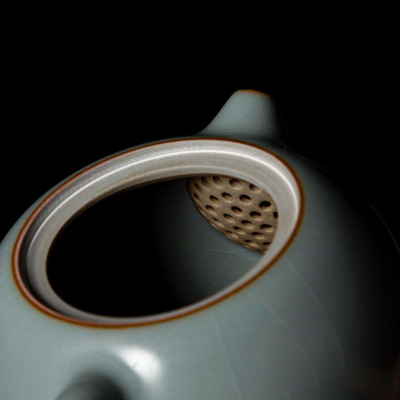 新款直销李学级汝窑茶具套装冰裂开片家用陶瓷盖碗茶壶手工整套茶