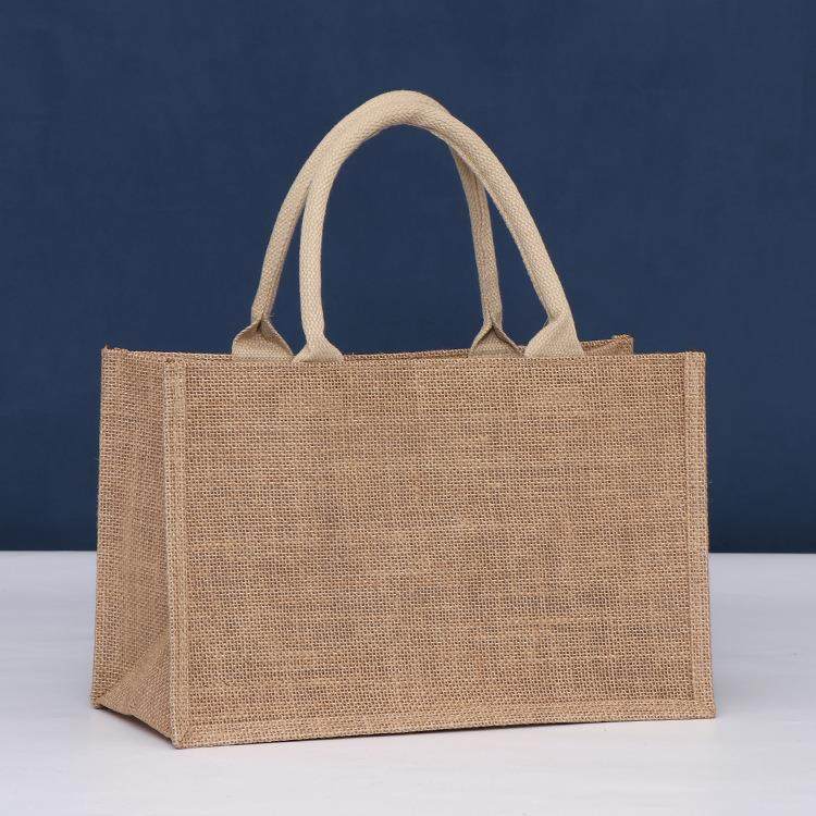 直销新款现货购物礼品麻布袋 广告宣传黄麻袋 亚麻收纳手提袋可印