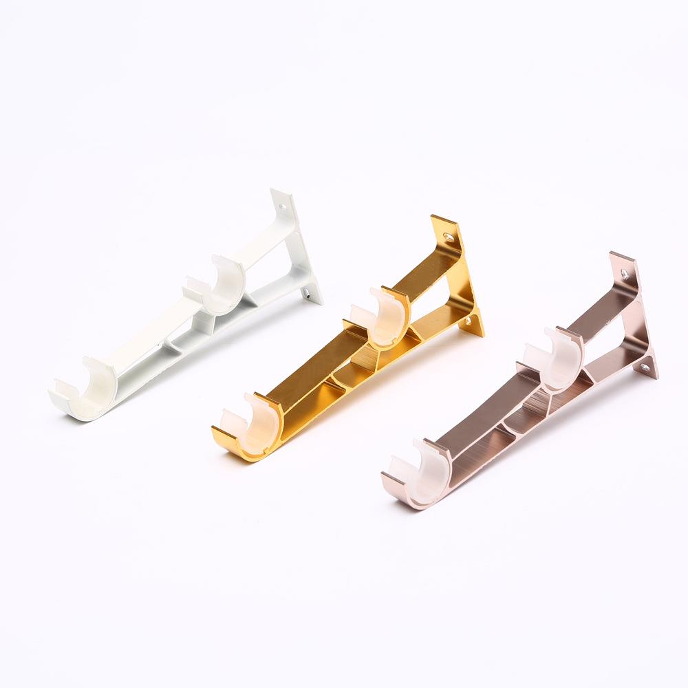 直销新款窗帘杆罗马杆A-10单支架托架28管配件挂钩墙装支架侧装顶