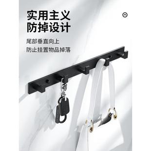 加厚实心挂钩免打孔卧室门后一排衣帽挂钩跨境太空铝浴室 直销新款
