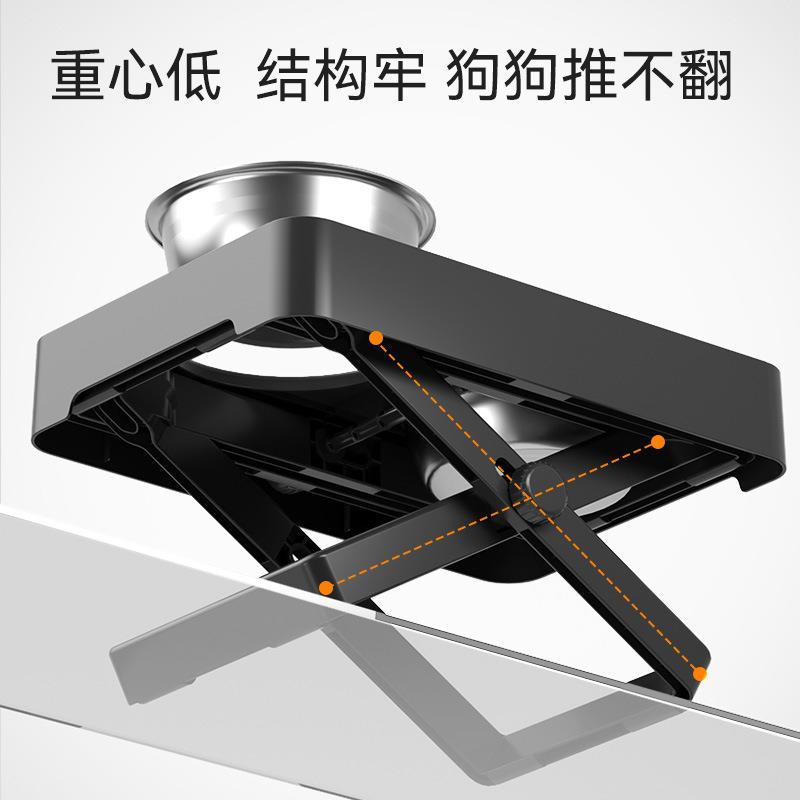 新款直销跨境新款大狗狗碗中大型犬护颈不锈钢双碗金毛喂食盆可调