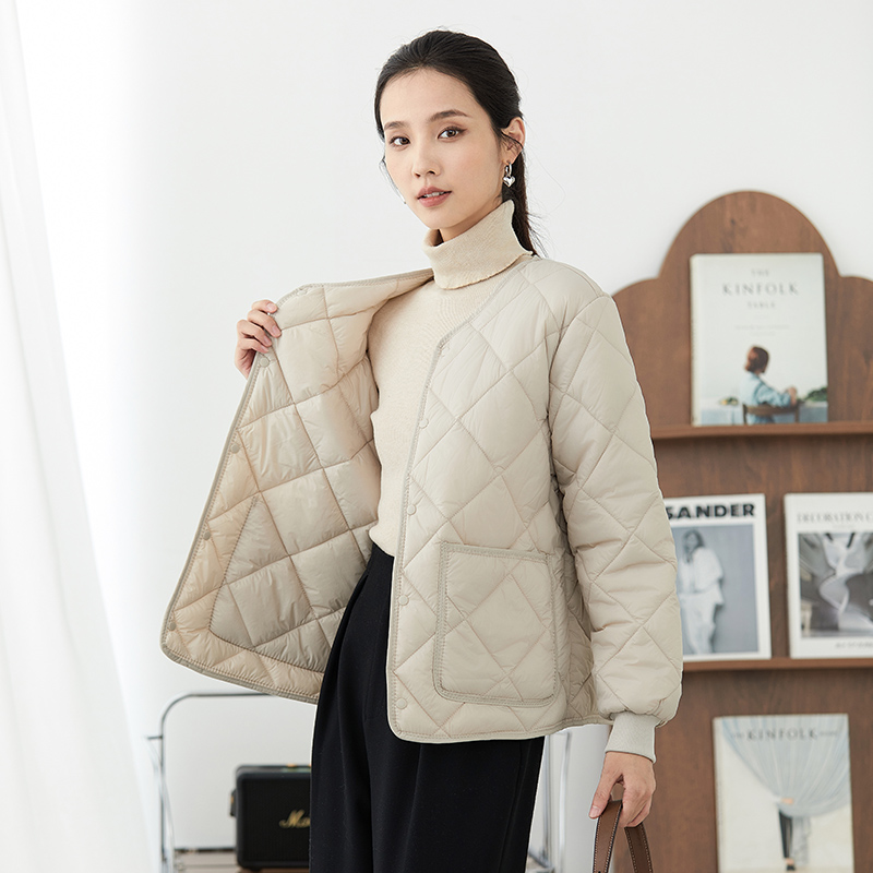 大码加绒短款保暖棉服宽松丝棉