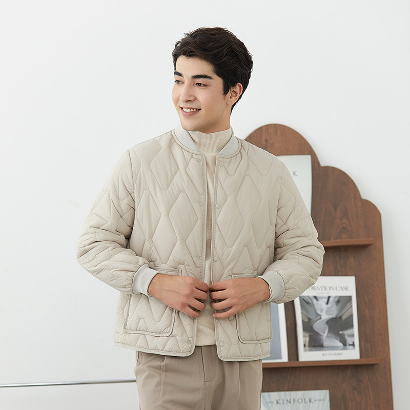 大码棉衣男装短款羽绒棉轻薄内胆棉服秋冬保暖打底内穿小棉袄立领