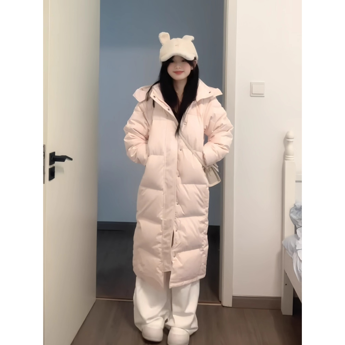 2025年新款冬季加厚羽绒棉服女中长款小个子韩系棉袄过膝情侣外套