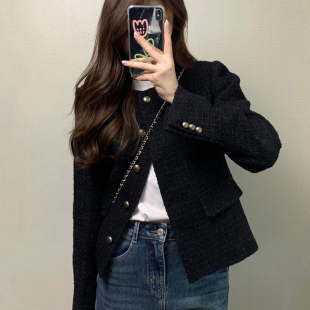 小个子短款 欧货早秋冬装 富家千金 小香风女外套2025新款 高级感法式