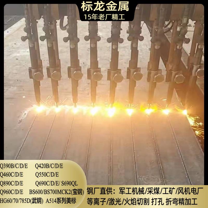 无锡标之龙现货供应优质高强板Q460切割高屈服度Q550D按图切割