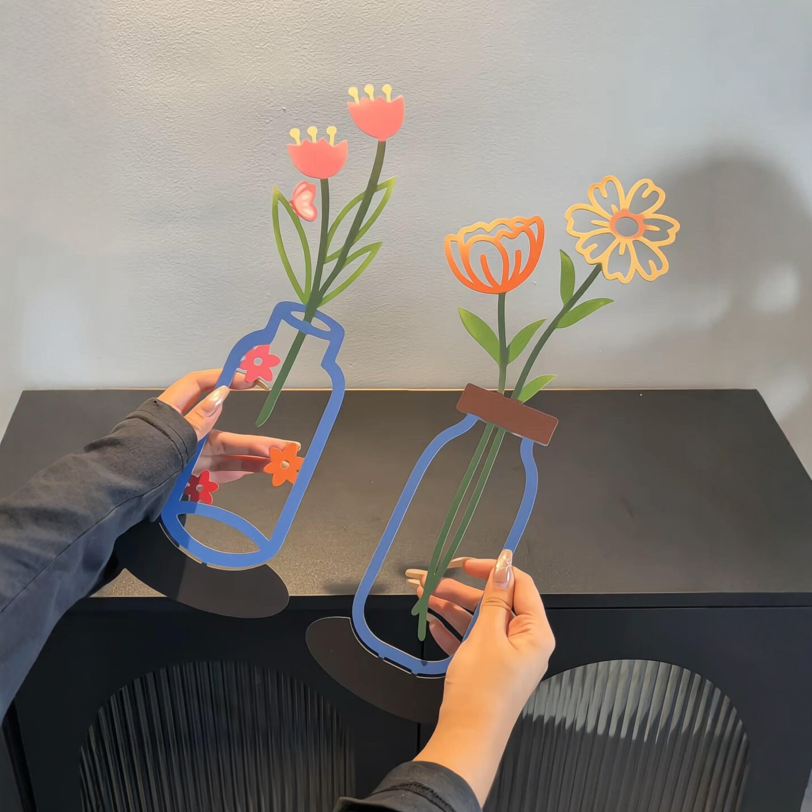 放在客厅艺术感拉满的花瓶！