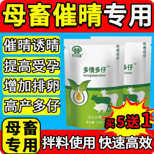 兽用母猪牛羊催促发情素散粉剂配种的药产后促孕高产多情多仔正品