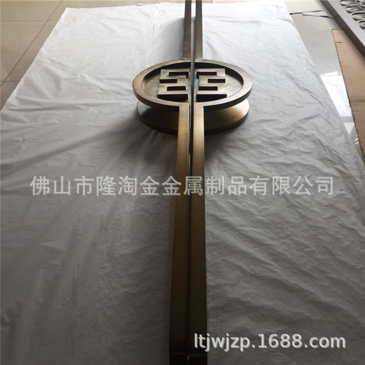工商银行专用不锈钢拉手艺术黄古铜不锈钢玻璃门门把手厂家批发