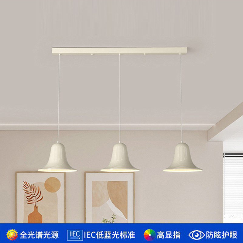 全光谱奶油风吊灯餐厅书房餐桌护眼防蓝光高显色LED现代简约灯具