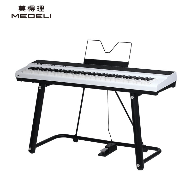 美得理(MEDELI)SAP200便携电钢琴88键重初学专业家用智能 白琴