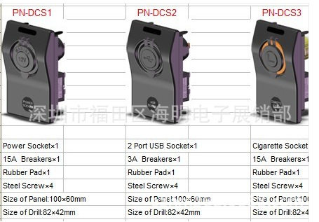 车载点烟器带电压表充电点烟器车载开关点烟器,面板点烟器