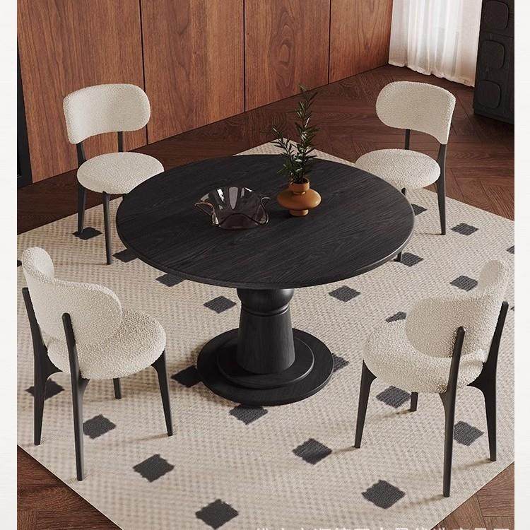 法式复古风实木圆桌小户型1.1米黑色实木面美式仿古圆形实木餐桌,畜牧/养殖物资,畜牧/养殖器械,淘宝优惠券,粉丝福利购,淘宝优惠卷