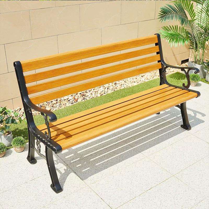 公园椅户外长椅铁艺长条凳子休闲座椅室外排椅铸铝庭院靠背广场椅