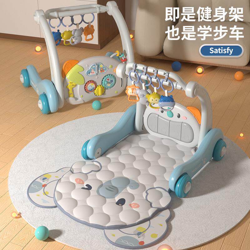 热销婴儿遥控音乐健身架脚踏钢琴玩具0-1岁宝宝学步车手推车