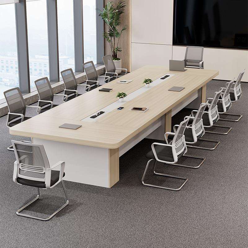 办公会议桌长桌子简约现代会议室培训工作台长条小型洽谈桌椅组合