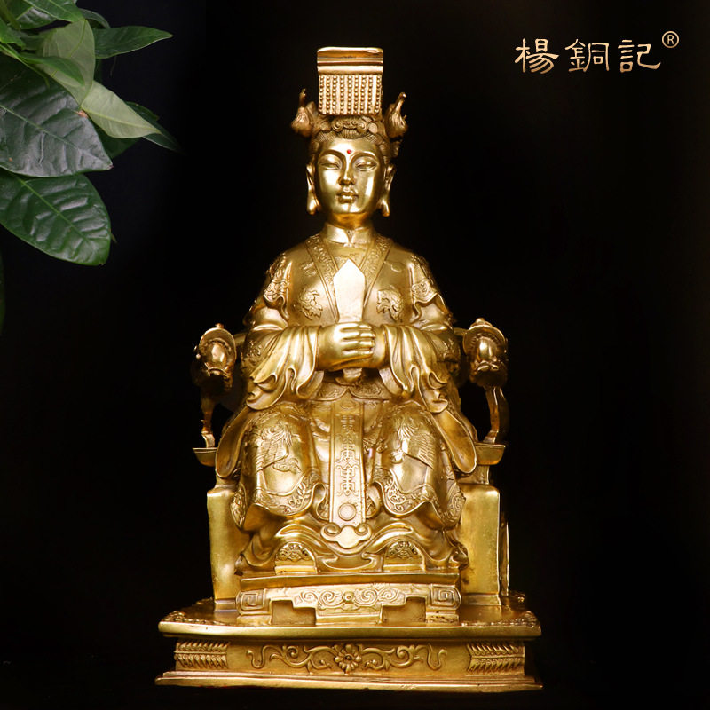 杨铜记铜器批发铜妈祖铜王母娘娘工艺品摆件王母娘娘