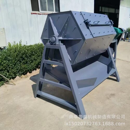 去油除锈六角滚筒抛光机鹅卵石园林石景观石滚石机金属五金打磨机