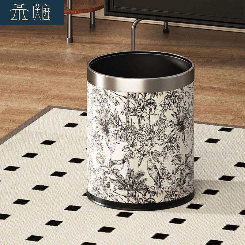 复古垃圾桶家用客厅轻奢高档卫生间大号大容量高颜值新款中古风