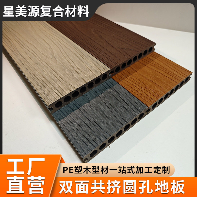 WPC工厂木塑室外地板露台庭院花园防滑户外共挤塑木浮雕环保E0级
