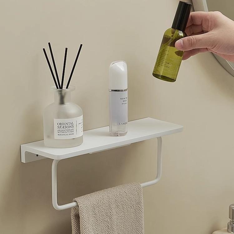 白色浴室置物架卫生间淋浴房太空铝洗澡洗漱台收纳烤漆工艺