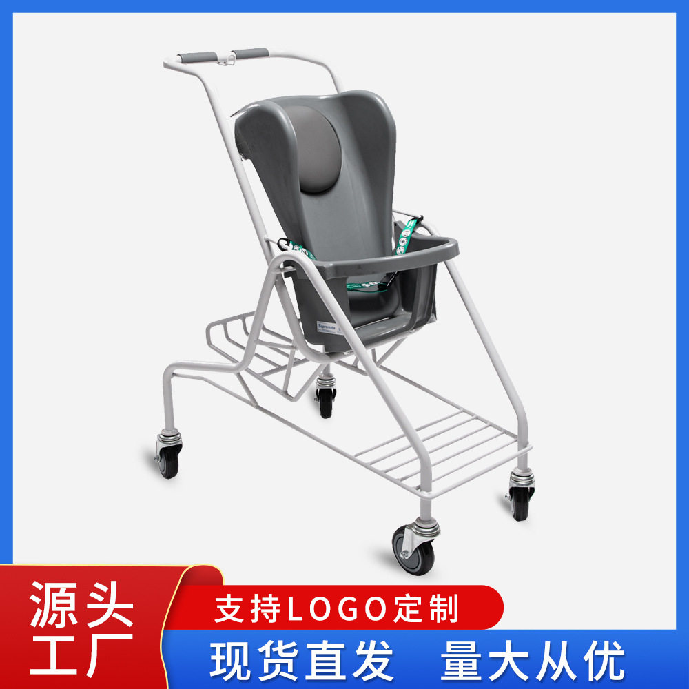 超市婴儿购物车商场手推车超市提篮车仓库理货双层购物带娃买菜车