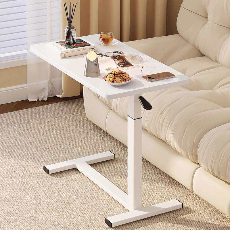 床边桌可折叠移动小户型电脑桌办公工作台客厅沙发边带滚轮升降桌